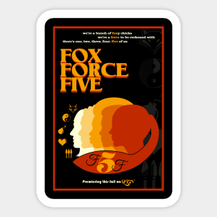 Fox Force Five (Poster) Sticker